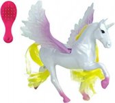 pegasus met borstel 10 cm wit