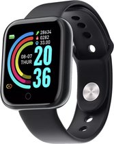 Smartwatch Y68 - Activity Tracker -Stappenteller - Bloeddrukmeter - Hartslagmeter - Horloge -Zwart