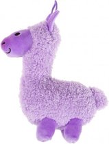 knuffellama pluche 16 cm paars