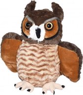 knuffel uil junior 30 cm pluche bruin