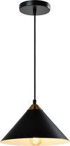 QUVIO Hanglamp retro - Lampen - Plafondlamp - Verlichting - Verlichting plafondlampen - Keukenverlichting - Lamp - E27 Fitting - Met 1 lichtpunt - Voor binnen - D 25 cm - Metaal - Aluminium -