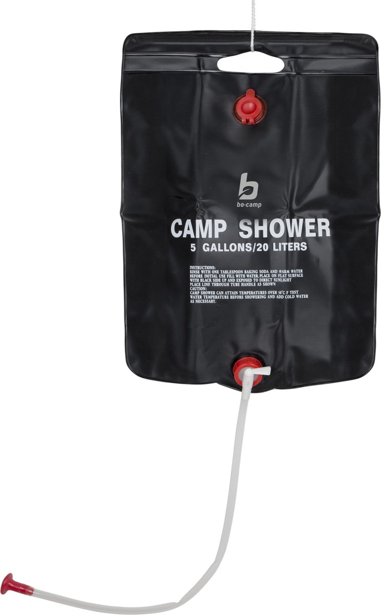 Bo-Camp Solar Douche - Camp Shower - 20 Liter - Zwart