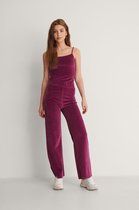 na-kd   velour Dames Broek - Maat L