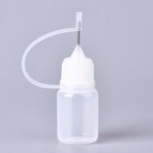 Lijmflesje met siliconen dopje, Afmeting 6.2 cm x 2 cm. 5 ml. 8 stuks.