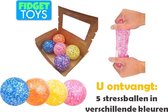 Stressbal foamballetjes 5 stuks voordeelbundel - Fidget Toys pakket onder de 25 euro - Stressbal voor de hand