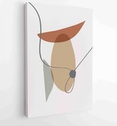 Canvas schilderij - Abstract organic shape Art design for poster, print, cover, wallpaper, Minimal and natural wall art. Vector illustration. 4 -    – 1834428151 - 50*40 Vertical