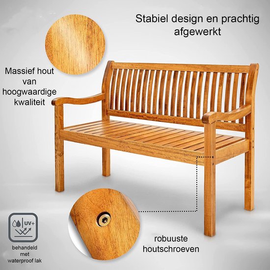 Sens Design Tuinbank hout – Weerbestendig – 2-3 personen - Lichtbruin