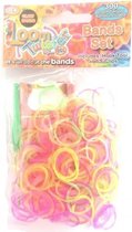 loombands junior rubber roze/geel/groen 300-delig