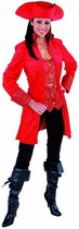 Magic By Freddy's - Piraat & Viking Kostuum - Mantel En Vest Gave Gravin Rood Vrouw - rood - XXL - Halloween - Verkleedkleding