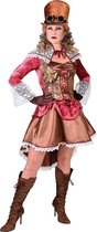 Magic By Freddy's - Steampunk Kostuum - Mooie Stoffen Chique Freule Steampunk - Vrouw - Brons - Medium - Carnavalskleding - Verkleedkleding