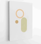 Canvas schilderij - Abstract organic shape Art design for poster, print, cover, wallpaper, Minimal and natural wall art. Vector illustration. 1 -    – 1833926557 - 50*40 Vertical