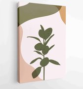 Canvas schilderij - Abstract organic shape background design for wedding invitation, clipart, print, cover, wallpaper, Wall art, Mid century modern art. 1 -    – 1815034412 - 50*40