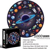Round flat puzzle - Space - 1000 pieces