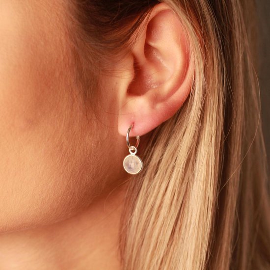 Bijoux nature - Boucles d'oreilles en argent sterling 925 avec pierre de  lune - Bijoux... | bol.com