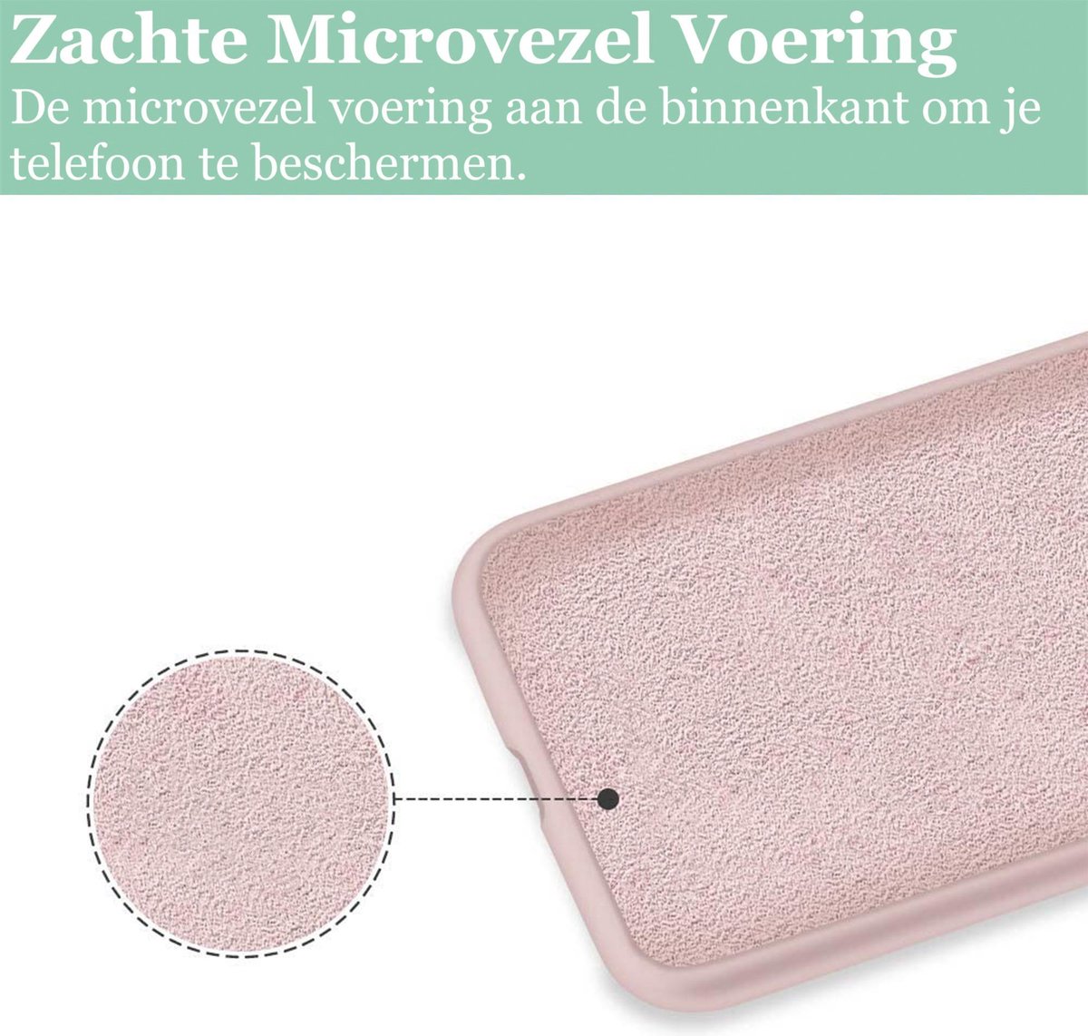 Hoesje geschikt voor iPhone 11 Pro siliconen roze case - Screen Protector Glas