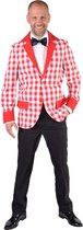 Magic Design Colbert Brabant Heren Polyester Rood/wit Maat Xs