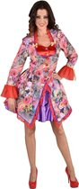 Magic By Freddy's - Middeleeuwen & Renaissance Kostuum - Freule Des Fleurs Rozen Jas Vrouw - rood - Small - Carnavalskleding - Verkleedkleding