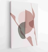 Canvas schilderij - Abstract organic shape Art design for poster, print, cover, wallpaper, Minimal and natural wall art. Vector illustration. 1 -    – 1833816445 - 115*75 Vertical