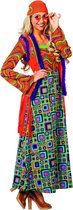 Wilbers - Hippie Kostuum - Hippie Met Hallucinerend Patroon - Vrouw - multicolor - Maat 36 - Carnavalskleding - Verkleedkleding