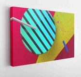 Canvas schilderij - Abstract 3d render, background with geometric shapes, modern graphic design  -     1381222925 - 50*40 Horizontal