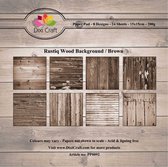 6x6 Inch Paper Pack Rustiq Wood Background Brown (PP0092)