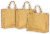 Jute Tas - 3 Stuks - Shopper - 40 x 15 x 35 - Strandartikelen beach bags / shoppers