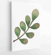 Canvas schilderij - Watercolor autumn leaf isolated on white background. Perfect for wedding, holidays, invitation, birthday -  Productnummer 501043567 - 50*40 Vertical