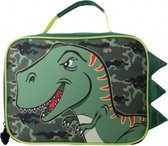 lunchtas dinosaurus jongens groen 25 x 18,5 x 10 cm