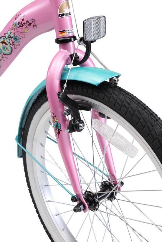 bikestar Premium Kinderfiets 20" Fancy Pink van Bikestar — afbeelding 4