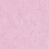 60x Serviettes de table Luxe à dîner/déjeuner avec un imprimé rose clair chiné - Format 33 x 33 cm - 3 épaisseurs