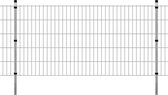 Everest Dubbelstaafmatten en palen 2008x1030 mm 12 m zilverkleurig