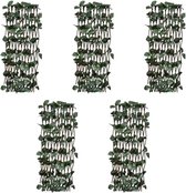 Everest Tuinlatwerken 5 st met kunstbladeren 180x120 cm wilgenhout