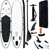 Everest Stand-up paddleboard opblaasbaar zwart en wit