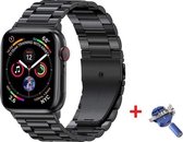Luxe Metalen Armband Geschikt Voor Apple Watch Series 1/2/3/4/5/6/7/SE 38/40/41 mm Horloge Bandje - 38mm/40mm/41mm iWatch Schakel Polsband Strap RVS - Met Horlogeband Inkortset - S