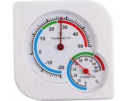 Thermometer- Indoor- Outdoor Hygrometer- Analoog- meet vochtigheid binnenshuis of buitenshuis- weerstation