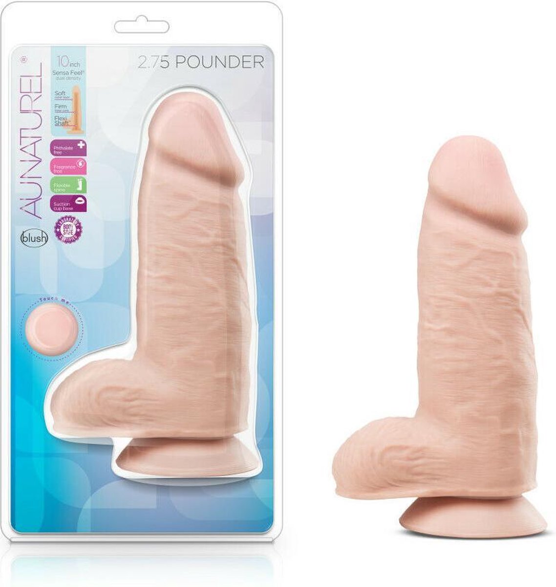 Goedkoopste Au Naturel dikke dildo met zuignap