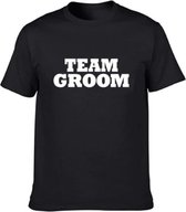 Team Groom T-shirt| Black T-shirt Team Bruidegom| Bachelor Party| Vrijgezellenparty| Vrijgezellenfeestje| Huwelijk| Feestkleding| Trouwen| Zwart T-shirt korte mouw| Maat M