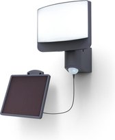 LUTEC Sunshine - Wandlamp met sensor voor buiten met zonnepaneel - Antracietgrijs