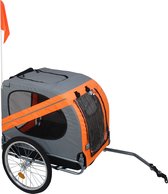 KLD Fietskar oranje / grijs voor honden tot 40 kg.