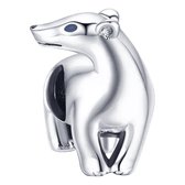 Tracelet - Zilveren bedels - Bedel ijsbeer | 925 Sterling Zilver - Pandora Compatible - Met 925 Zilver Certificaat - Tip voor Valentijn