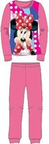 Minnie Mouse pyjama - 100% katoen - Disney pyjamaset - donkerroze - maat 116