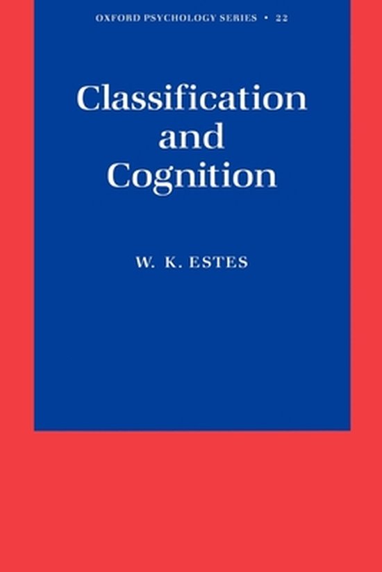 Oxford Psychology Series- Classification and Cognition - cover