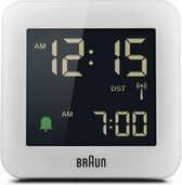 Braun BC09W-DCF - Wekker - Digitaal - Radiogestuurde tijdsaanduiding - Wit