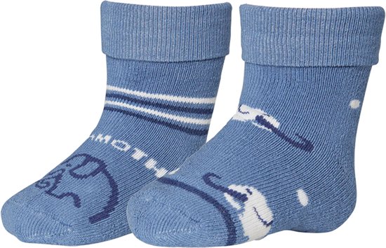Lot de 4 chaussettes antidérapantes bébé iN ControL bleu/gris