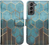 iMoshion Design Softcase Book Case Samsung Galaxy S21 hoesje - Green Honeycomb
