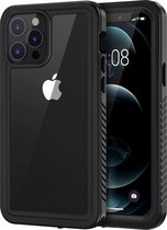 iPhone 12 Pro Hoesje - Waterdicht Transparant Backcover Shockproof Case met Ingebouwde Screen Protector