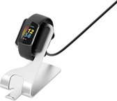 YONO Oplader Dock geschikt voor Fitbit Charge 5 / Fitbit Luxe - Oplaadstation en Houder - Oplaadkabel - Zilver