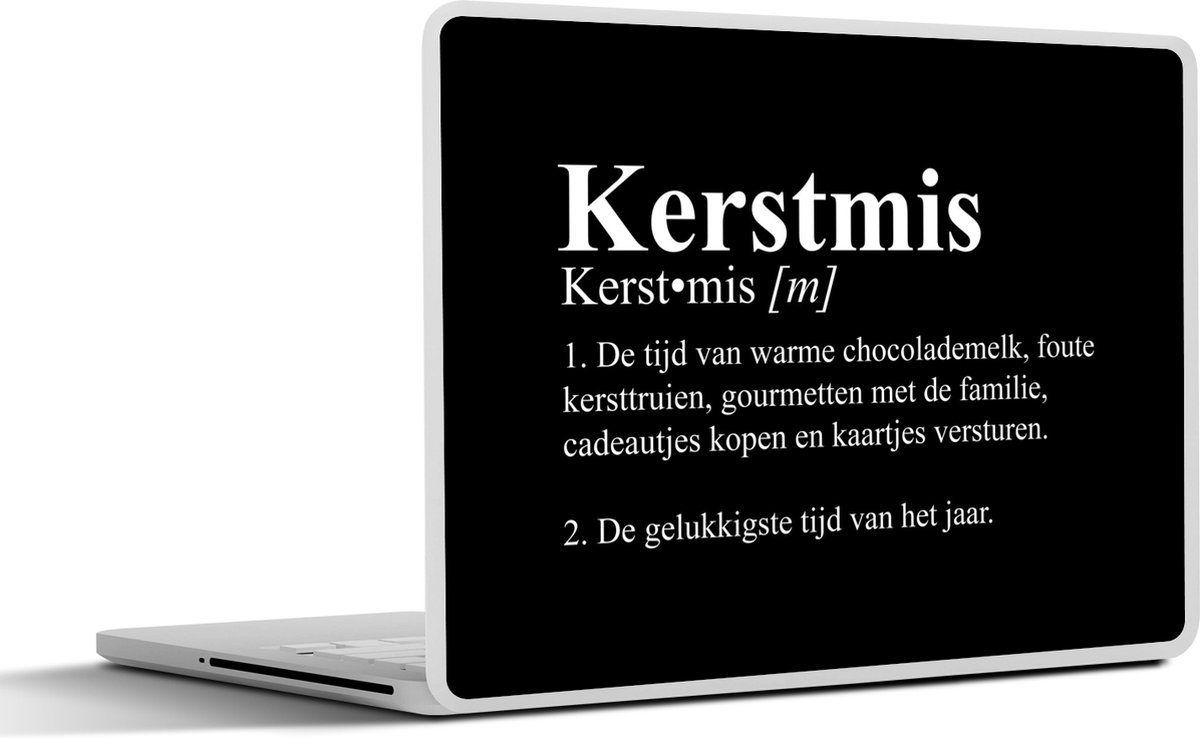 Laptop sticker - 13.3 inch - Kerstmis definitie - Quotes - Spreuken - Woordenboek - Kerst - 31x22,5cm - Laptopstickers - Laptop skin - Cover