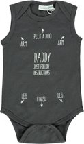 Babylook Romper Zonder Mouw Instructions Asphalt / White