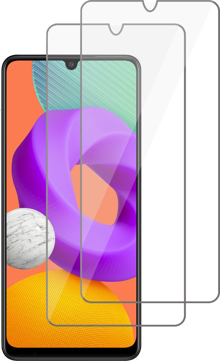 Geschikt voor Samsung M22 Screenprotector - Beschermglas Screen Protector - 2 stuks